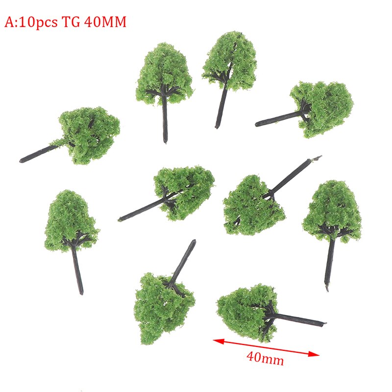 10Pcs Schaal Architectonisch Model Bomen Railroad Layout Tuin Landschap Landschap Miniaturen Tree Building Kits Speelgoed Voor Kinderen: 1