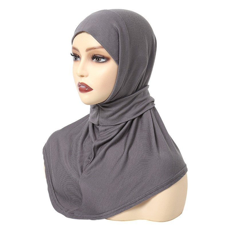 Classique Islam femmes prêt à porter Snap Fastener Hijabs pour femme couverture complète bandeau écharpe Turban casquettes Turbante Mujer: Rouge rouille