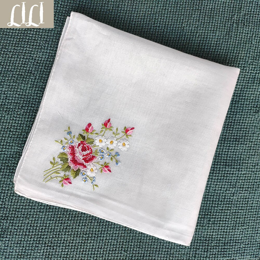 Westward Ho! 12 Fazzoletti Da Taschino In Cotone 100% – Bianco Orlato 40x40cm