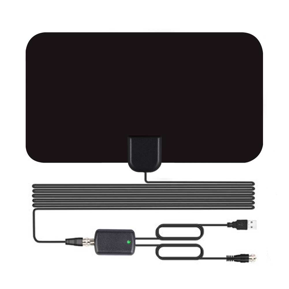 Mini HDTV Antenna Mini TV Aerial w/ Signal Amplifier 50 Miles Range Indoor 4K Digital for Household TV Watching Accessories