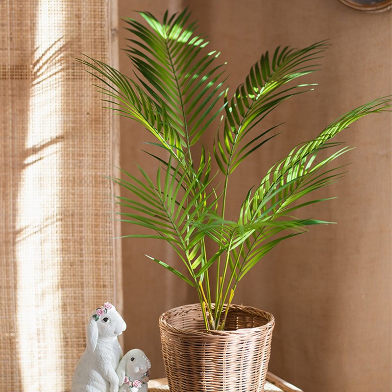 125cm grand palmier artificiel plantes tropicales faux Plam feuilles réel toucher plantes branche plastique Monstera feuillage mariage maison