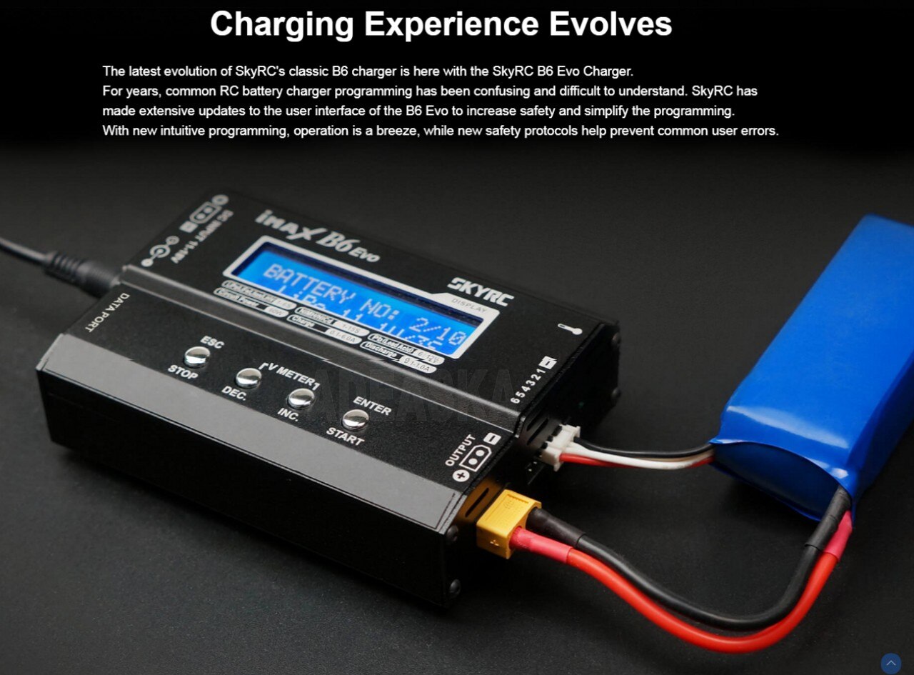Original SKYRC IMAX B6 EVO 6A 60W Balance Charger Discharger Battery Charger For NiMH NiCD LiHV NiCd PB Li-ion XT60