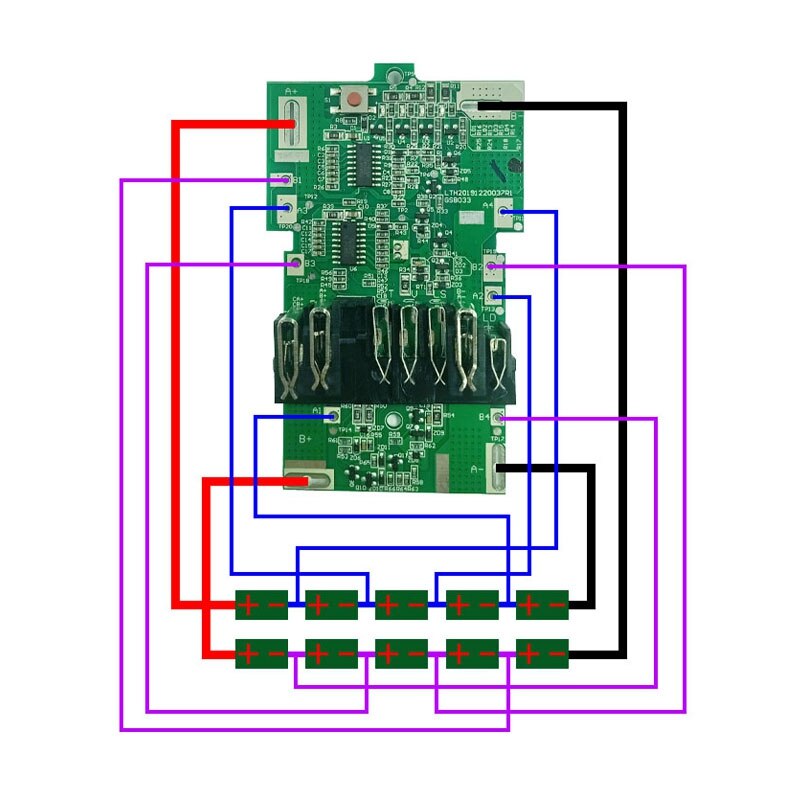 BSL36A18 Li-Ion Batterij Case Printplaat Circuit Doos Voor Hitachi Hikoki 36V 18V Multivolt Mv Li-Ion Batterij Behuizingen