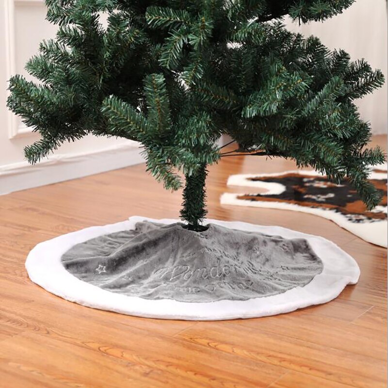 Tapis de décoration d&#39;arbre de noël, jupe courte en peluche, décoration de maison