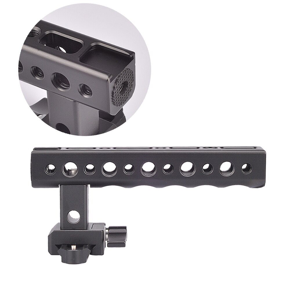 Camera QR NATO Top Kaas Handvat Veiligheid Rail Grip met Schoen Mount voor DSLR Camera/Camcorder/Actie Camera kooi