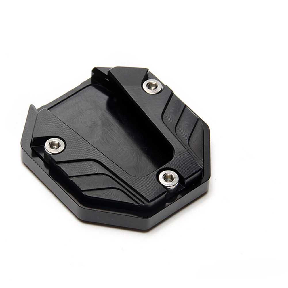Piastra di supporto per estensione del cavalletto laterale per bici da moto in lega di alluminio CNC Base allargata antiscivolo: Grigio scuro