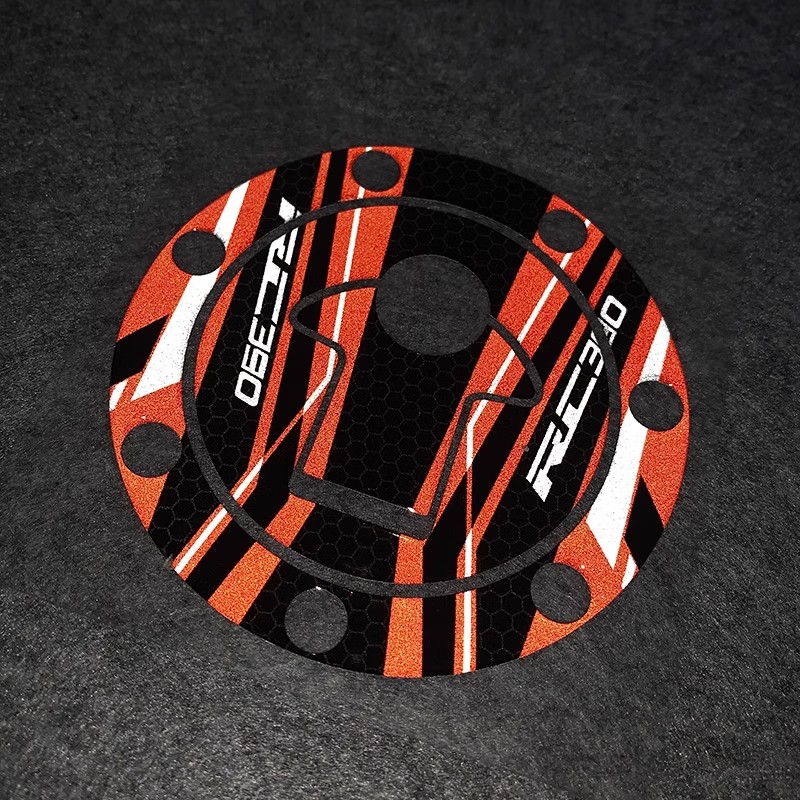 Adesivo coperchio serbatoio carburante Decorazione 3D moto adatta per KTM DUKE 125 200 390 200 790 RC200 RC390 150NK R2R gomma morbida