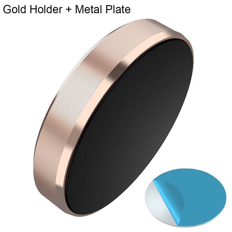 Round Magnetic Phone Holder in Car Stand Magnet Cellphone Bracket Car Magnetic Holder for Phone for Samsung iPhone 12 Pro Max: Gold