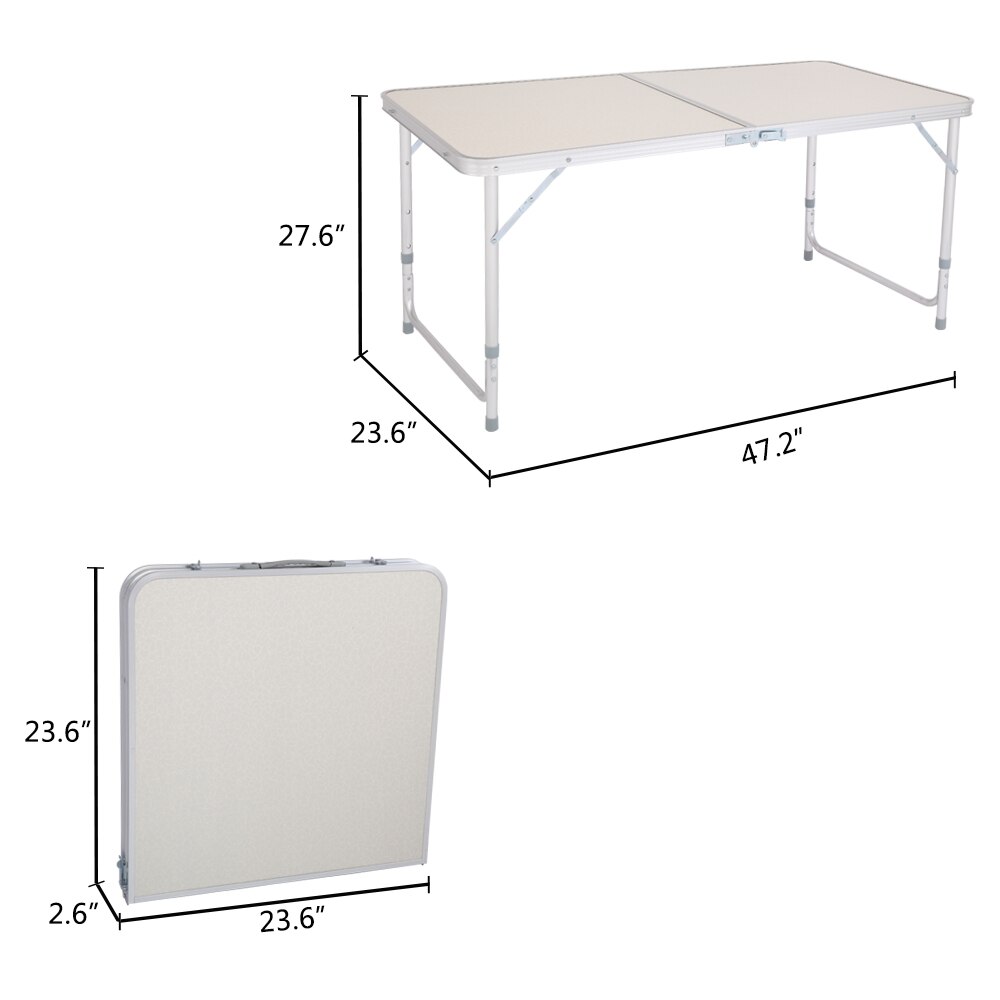 120 x 60 x 70 4Ft Portable Multipurpose Folding Table White