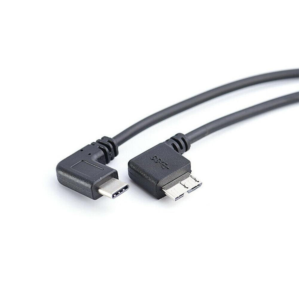 Kulma 90 astetta usb 3.1 tyyppi-c usb 3.0 micro b kaapeli 5 gbps dataliitin sovitin kovalevylle matkapuhelin pc otg c tyyppi