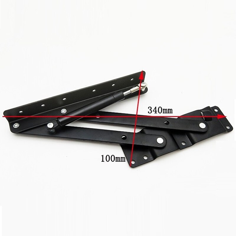 2 pcs Lift Up Top Mechanism Hardware Folding Spring Air-Operated Tea Table Hinge Furniture Coffee Computer Table Hinge Rack