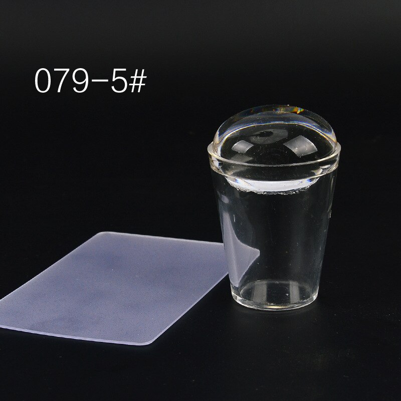 Negle stamper klar silikone stamper gelé nail art stamping plade skraber sæt polish transfer manicure skabelon værktøj tilbehør: 5