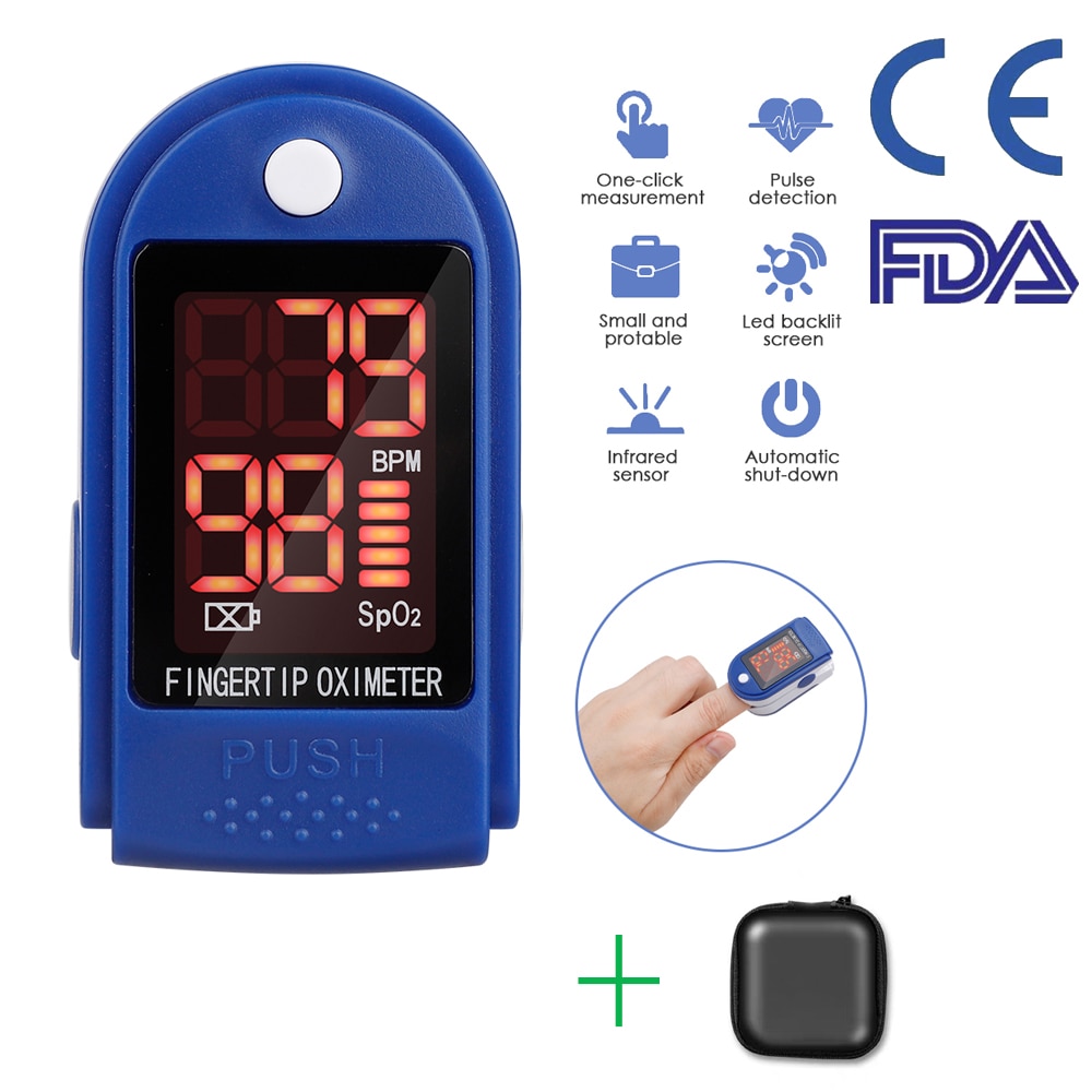 Finger Oximeter Pulse Detection Oximeter Blood Saturometer Monitor SPO2 PR Portable Pulse Oximeter Pulse Oximeter