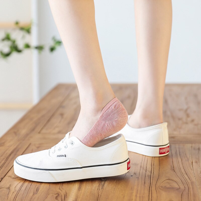 5 Piars/Pack Kawaii No Show Socks Women Cotton Ankle Cute Breathable Sweat-absorbent Comfortable Spring Summer Autumn