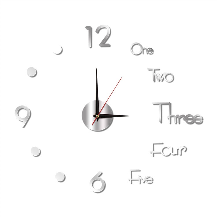 Diy Muur Digitale Klok Frameloze Acryl 3d Klok Wandklok Met Lichtgevende Mute Sticker Woonkamer Slaapkamer Muur Decoratie