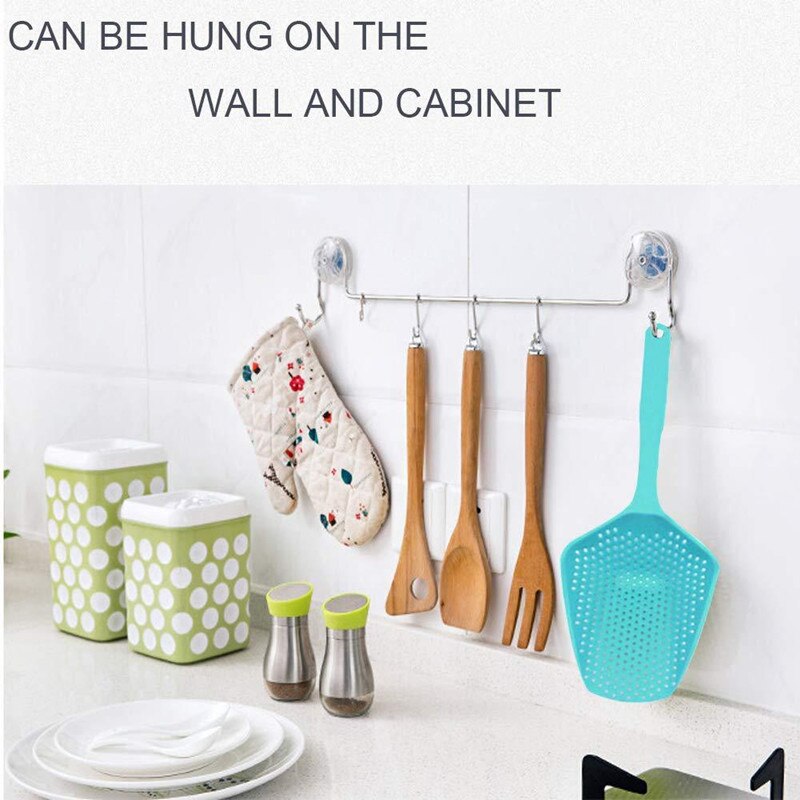 1 ud. Cuchara colador de nailon, utensilios de cocina, utensilios de cocina, accesorios para drenar vegetales, cuchara para agua, herramientas de cocina casera portátiles