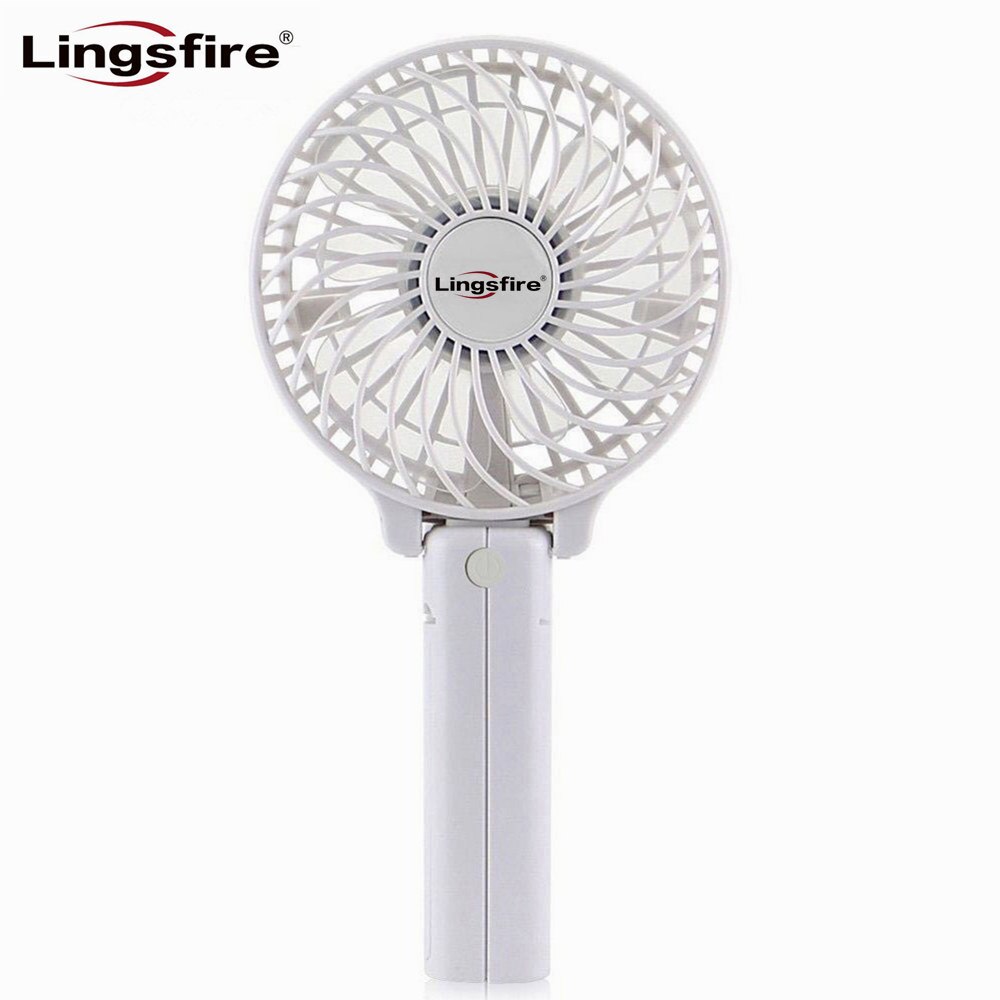 Foldable Handheld Personal Fan Battery Portable Desktop Mini Fan Electric Hand Bar Baby Stroller Fan Rechargeable Battery: White