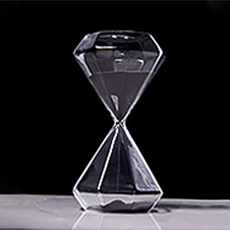 Clessidra in vetro creativo in muratura in stile nordico 30 minuti artigianato casa soggiorno scrivania decorazione accessori regali: nero
