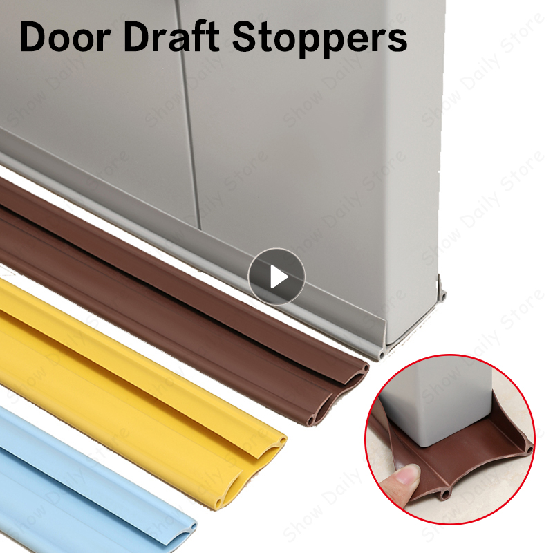 Door Stopper Dust Flexible Door Noise Bottom Draft Reduction Sound Weatherstrip Window Sealing Blocker Strip Proof Sealer Under