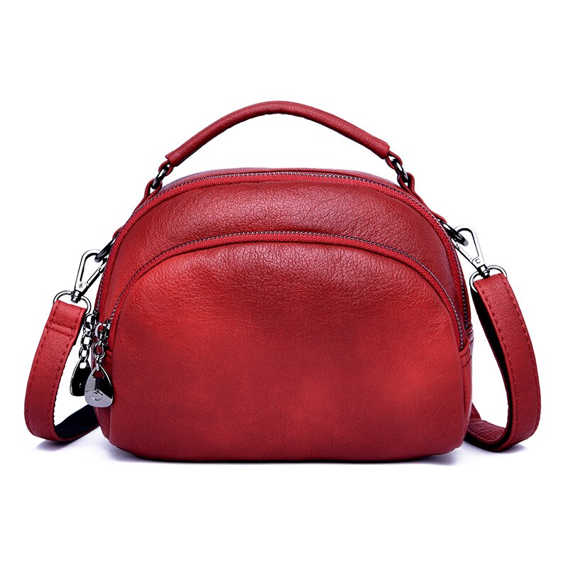 Handtas voor dames leren schoudertassen casual rode tote dames handtassen eenvoudige handtas met handvat aan de bovenkant dames crossbody tas: Wijnrood