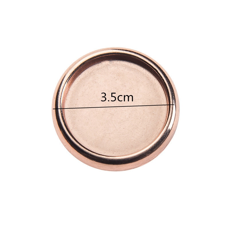 35mm 20 stuks notitieboek losbladig knoop paddenstoelgat knoop schijf gesp handboekbindring plastic accessoires: Roségoud