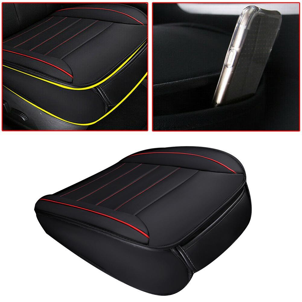 Car Seat Protection Single Seat Without Backrest PU Senior Leather Seat Cover Odorless For Most 5-seat Sedan SUV