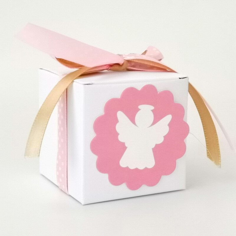 Kraftpapier Angel Bear Favor Doos Wedding Party Gunst Dozen Snoep Home Party Verpakking Supply: angel pink / 50pcs