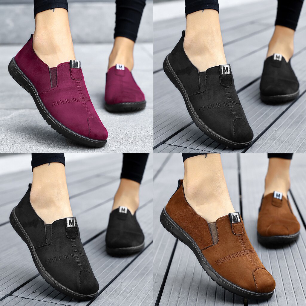Women's Breathable Running Shoes - Slip-on Mesh Upper, Rubber Outsole, Cushioning