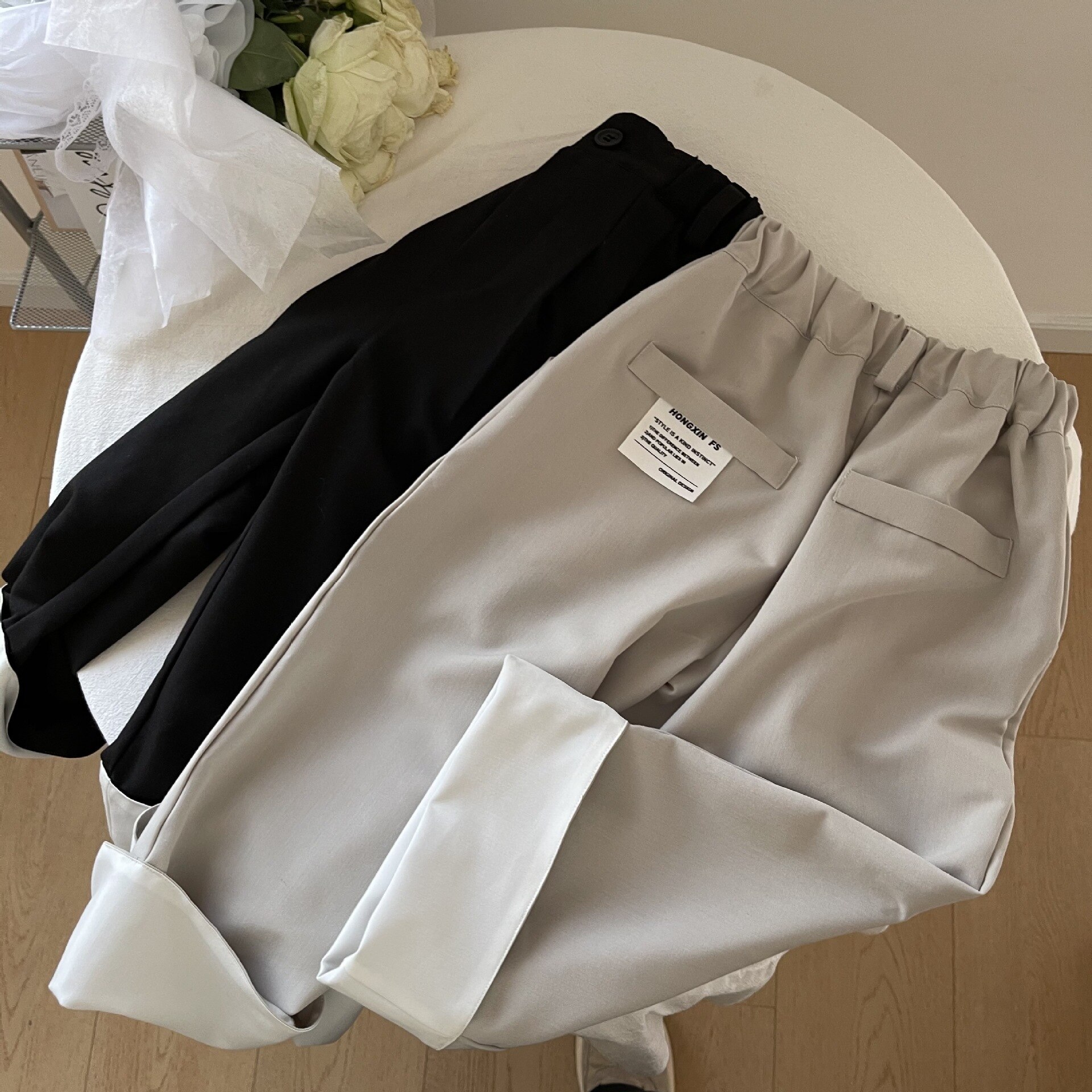 Pantaloni da ragazzo allentati patchwork primavera pantaloni pantaloni larghi per bambini pantaloni polsini per bambini