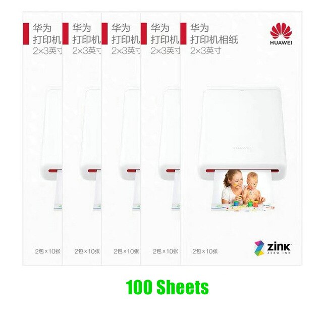 Original Zink 2*3 zoll 2*3 zoll Für Huawei Drucker Foto Papier für HUAWEI Mini Tragbare Tasche foto AR Drucker CV80: 100Blätter