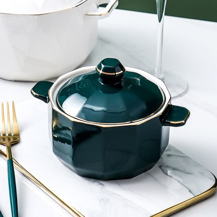 Kreatywne gospodarstwo domowe natychmiastowa miska z pokrywką na makaron styl skandynawski sałatka ceramiczna zupa owocowa wazy przeciw poparzeniom ryż spożywyczy garnek