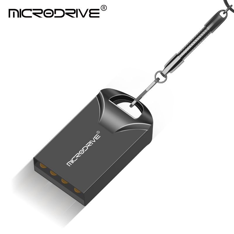 Mini unidad Flash USB Pen Drive USB 2,0 Pendrive 64GB 32GB 16G 8G 4G memoria Flash con llavero 128GB U disco creativos: Negro / 16 GB