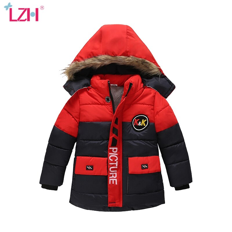 Lzh Peuter Jongens Brief Rits Dikker Winter Parka Kinderen Jassen Voor Jongens Warme Kleding Kinderen Bovenkleding Jas Baby Overjas
