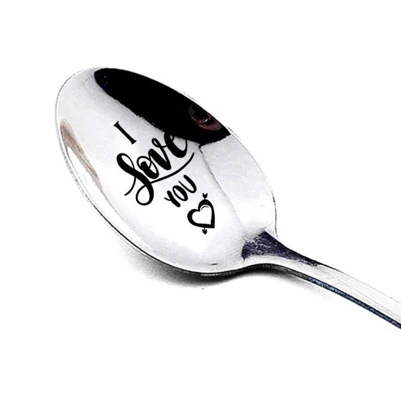 Valentijnsdag Roestvrij Staal Koffie Lepel Verjaardag Cadeau Voor Vriendje Vriendin Wedding Party Servies Decoraties