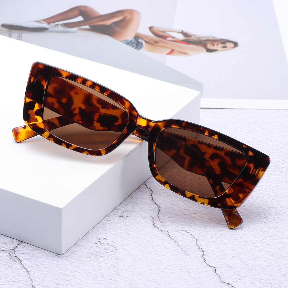 Gafas de sol rectangulares de Color caramelo para mujer, lentes de conducción Retro, Vintage, a la , marco cuadrado estrecho, protección UV400