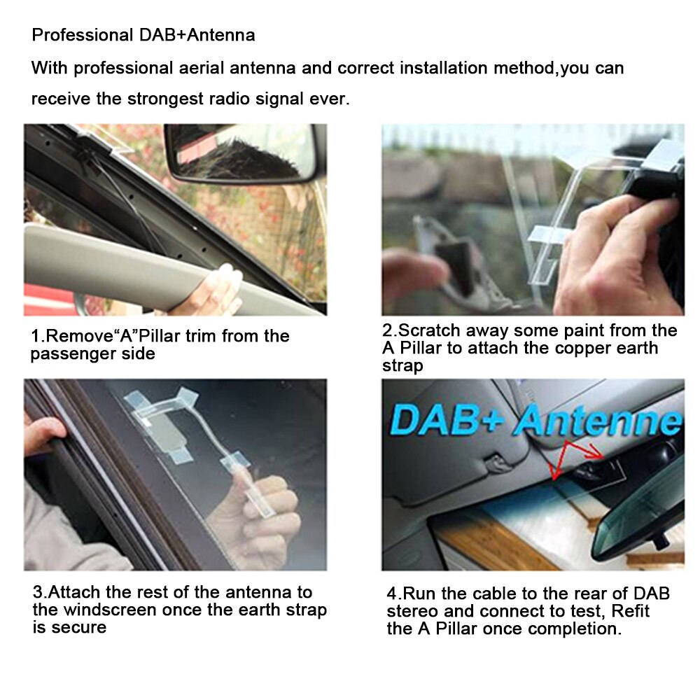 Europe Universal USB cable dab+ Antenna dongle For android Car dvd radio support DAB band III 174.0MHz-239.0MH Digital Audio RDS