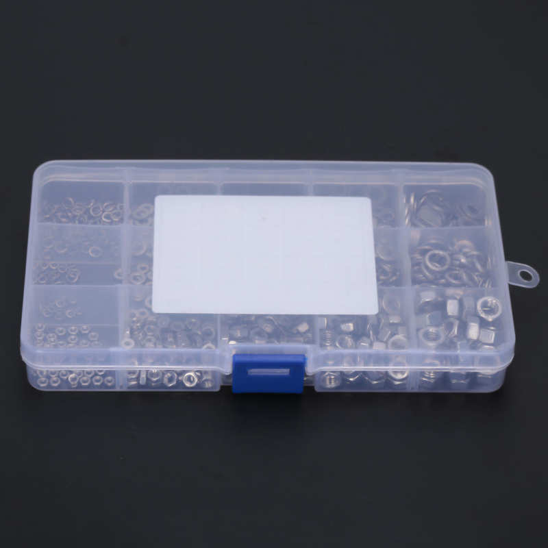 Stainless steel washer + spring + nut assortment Kit Pack with 630 M2 M3 M4 M6