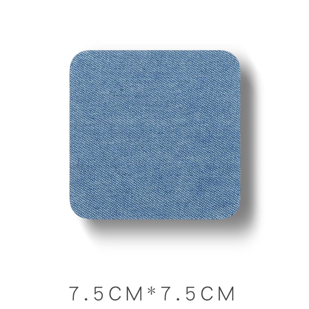 Denim Patches Heat Transfers Iron On Sew Reparatie Jeans Elleboog Knie Terug Patch Voor Kleding Stickers Decoratieve Applicaties: C-Light Blue