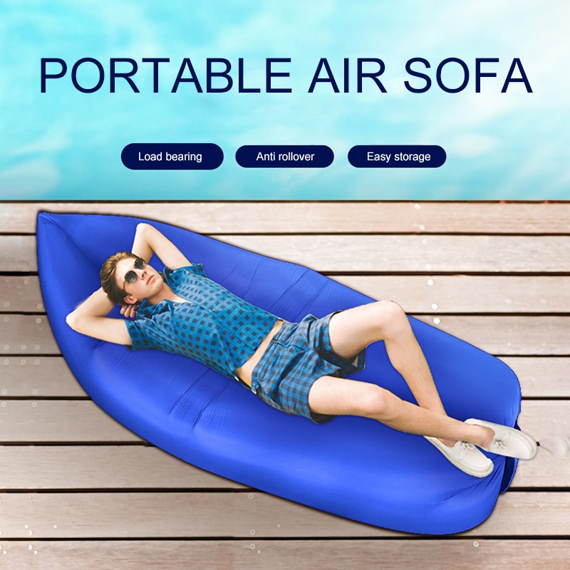 Silla de playa para adultos, saco de dormir para acampar, plegable, rápido, impermeable, inflable, saco de dormir para acampar