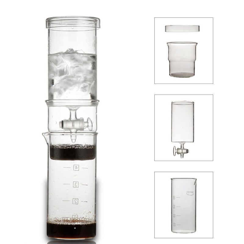 Reusable Cold Brew Coffee Maker, Coffee Machine, Detachable Cold Brew Coffee Machine for Ice Drip Espresso, (400Ml, 12Oz) U1JE