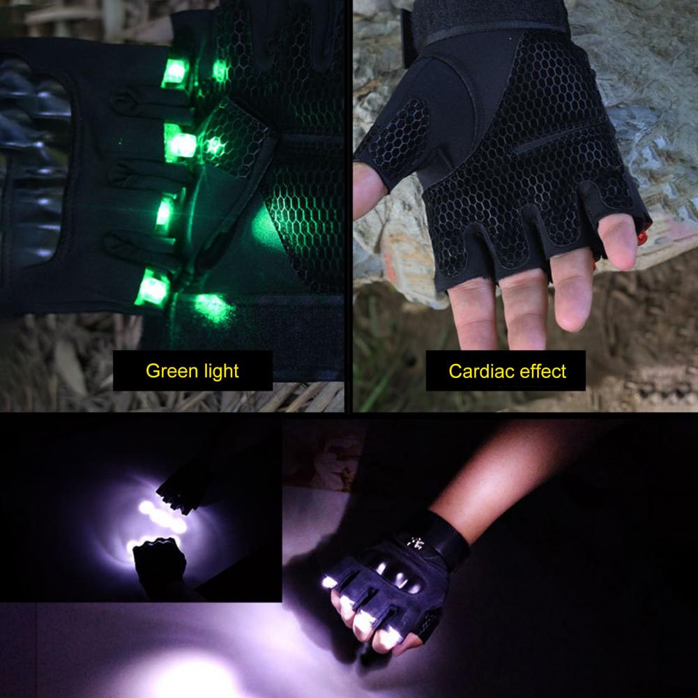 1 par luvas de lanterna led pesca caminhadas acampamento reparação luvas trabalho com 8 leds homens pai ele marido presente natal