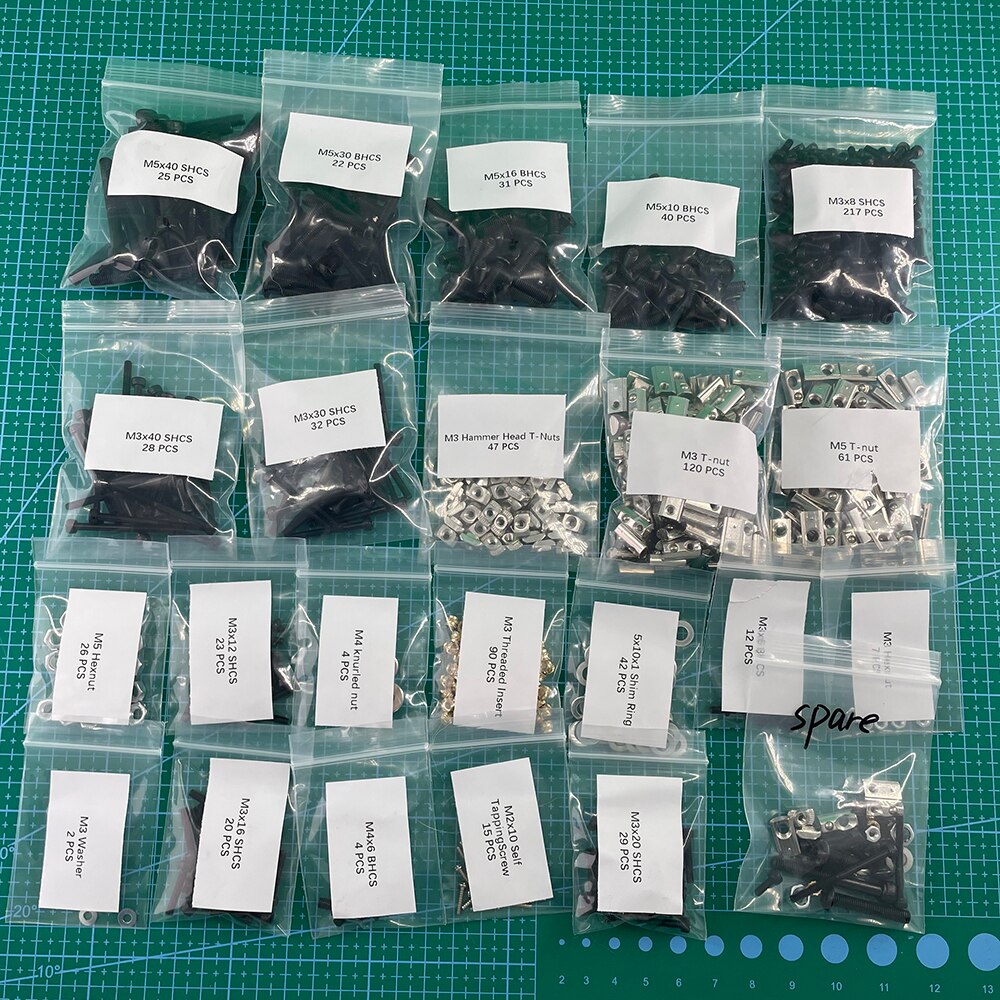 3D Printer V2.4 R1/R2 DIY Project Fasteners Screws Nuts Full Kit Voron 2.4 3D Printer Screws Full Kit For Voron V2.4 parts
