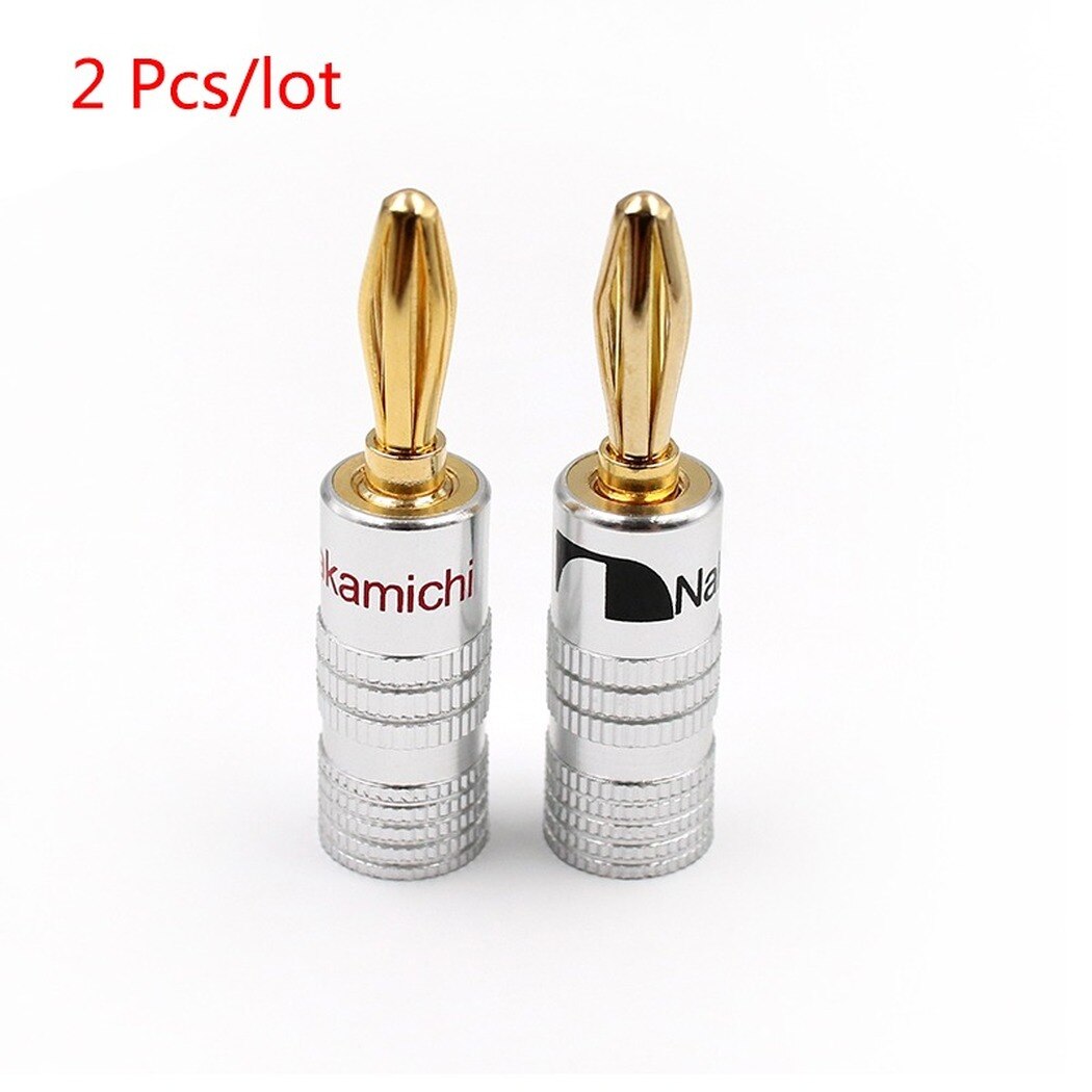 4mm bananowe złącze głośnikowe wtyki bananowe 24K miedziane złote platerowane 4mm złącze typu banan Jacek mecz z 4mm zacisk