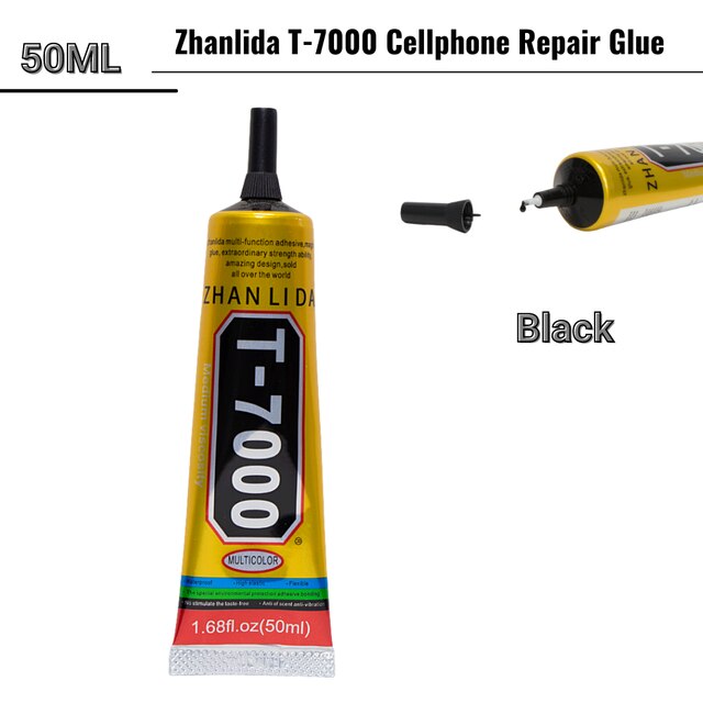Zhanlida T7000 – colle noire forte adhésive, liquide étanche, réparation de téléphone portable, 50ML,: Default Title