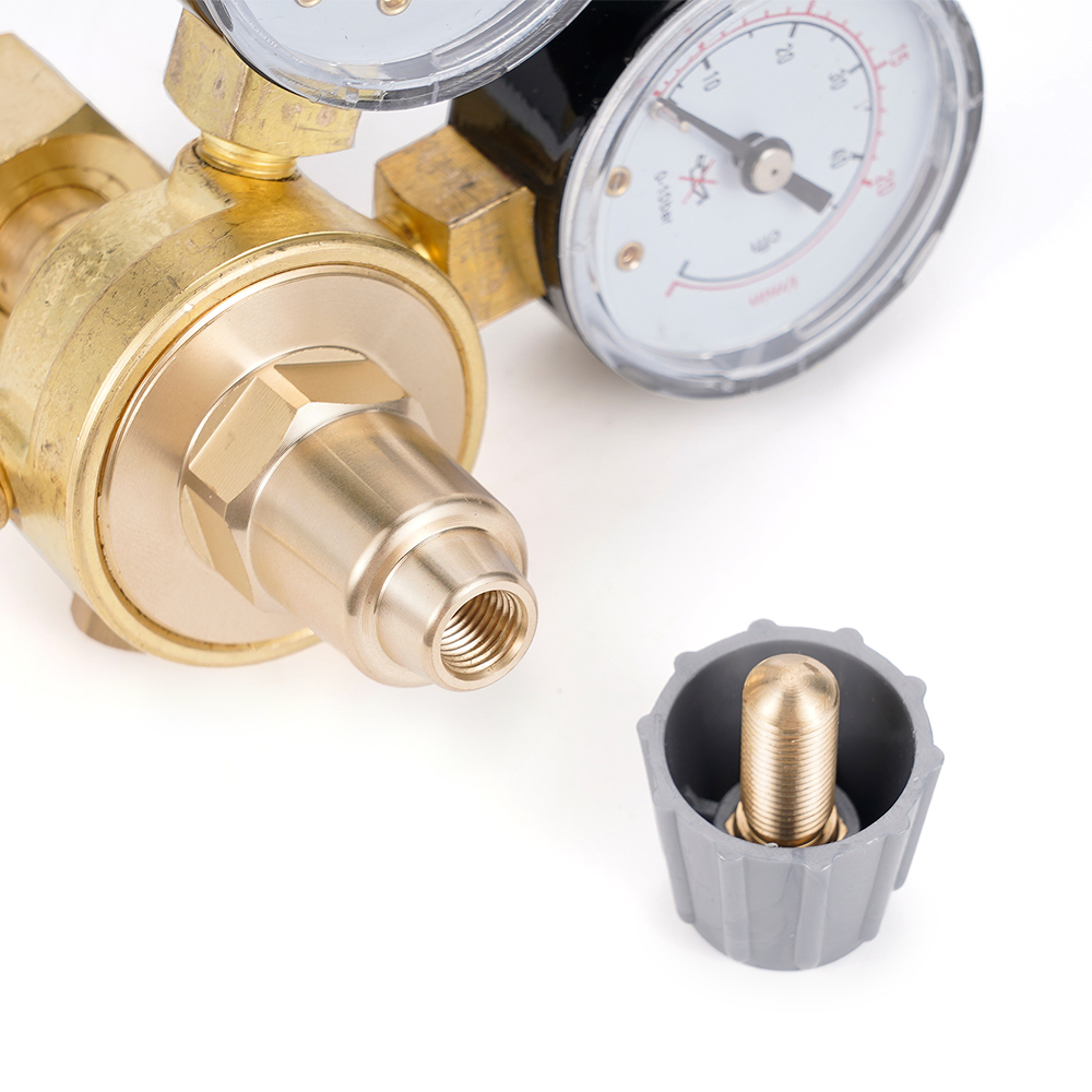 Mini Argon CO2 Gas Bottle Pressure Regulator MIG TIG Welding Flow Meter Gauge W21.8 1/4 Thread 0-20 mpa Regulator