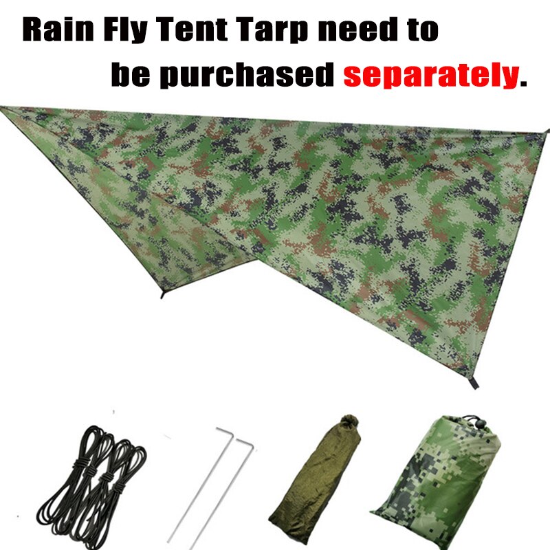 Portable Camping Hammock with Mosquito Net Or Waterproof Rain Fly Tent Tarp Double Outdoor Lightweight Nylon Hammock