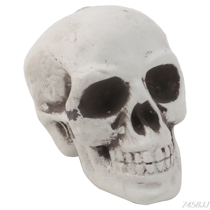 Plastic Menselijk Mini Schedel Decor Prop Skelet Hoofd Plastic Halloween Dag Koffie Bars Ornament G22