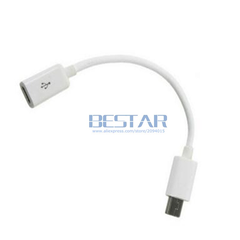 10CM Black & White USB 2.0 Mini USB B 5-Pin male to Micro USB 2.0 female data charge Adapter cable Micro-usb Mini-usb 5pin 0.1M
