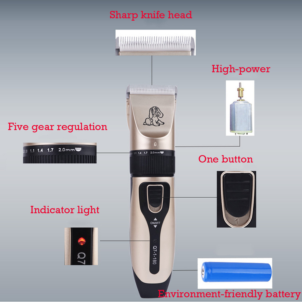 Clippers For Dogs Pet Cat Gromming Trimmer Kit Rechargeable Cats Haircut Machine Pets Shaver For Animal #LR2