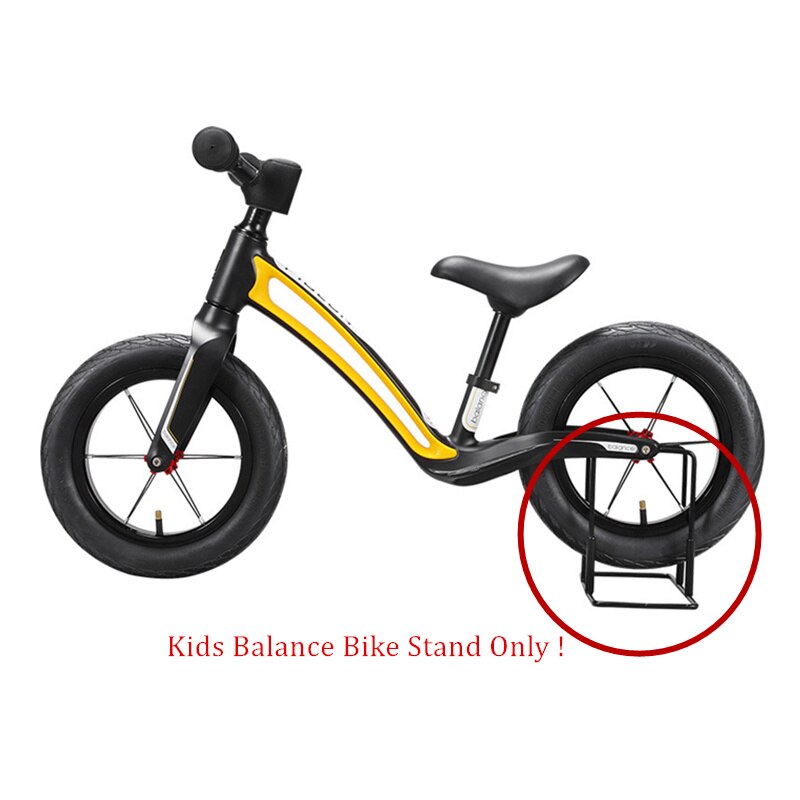 Alwaysme børn balance cykelstativ push cykeltilbehør til 12 tommer hjul gulv parkeringsstativ toddler push cykel opbevaringsstativ